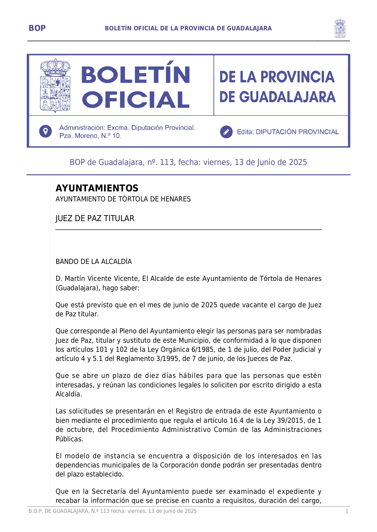 20250613 Otros Publicacin BOP 113 De 13062025 Page0001 20250613 Otros Publicacin BOP 113 De 13062025 Page0001