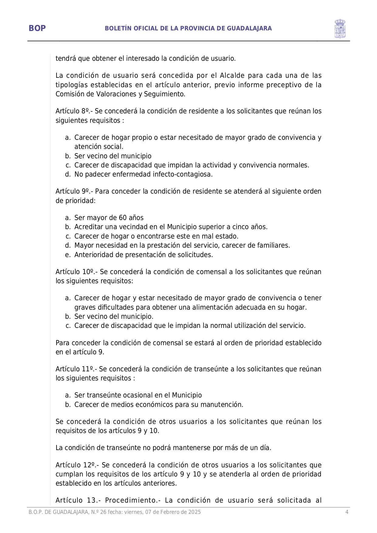 Aprobacin Definitiva Del Rgimen Interior De La Vivienda De Mayores De Trtola De Henares Page004 Aprobacin Definitiva Del Rgimen Interior De La Vivienda De Mayores De Trtola De Henares Page004