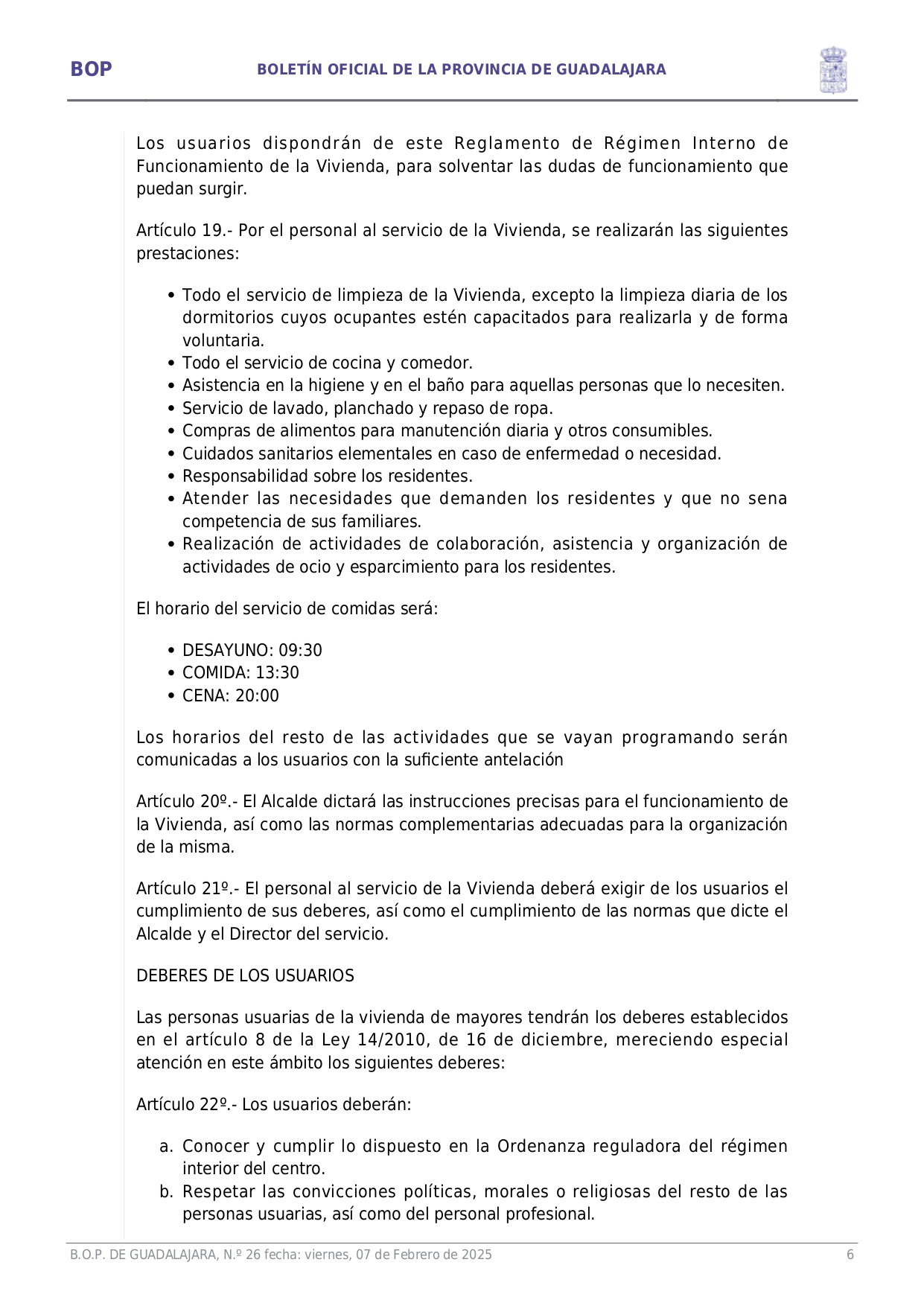 Aprobacin Definitiva Del Rgimen Interior De La Vivienda De Mayores De Trtola De Henares Page006 Aprobacin Definitiva Del Rgimen Interior De La Vivienda De Mayores De Trtola De Henares Page006