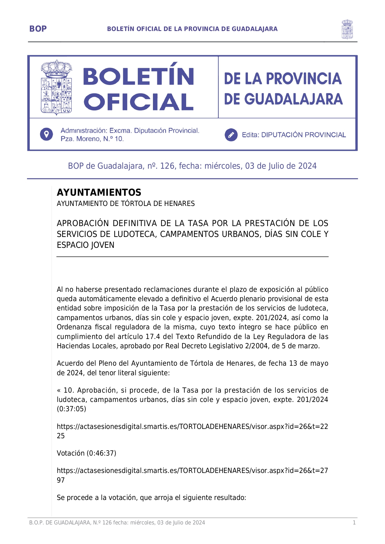 Aprobacion Definitiva Tasa Prestacin Servicios Ludoteca Campamentos Urbanos Das Sin Cole Y Espacio Joven Page0001 Aprobacion Definitiva Tasa Prestacin Servicios Ludoteca Campamentos Urbanos Das Sin Cole Y Espacio Joven Page0001