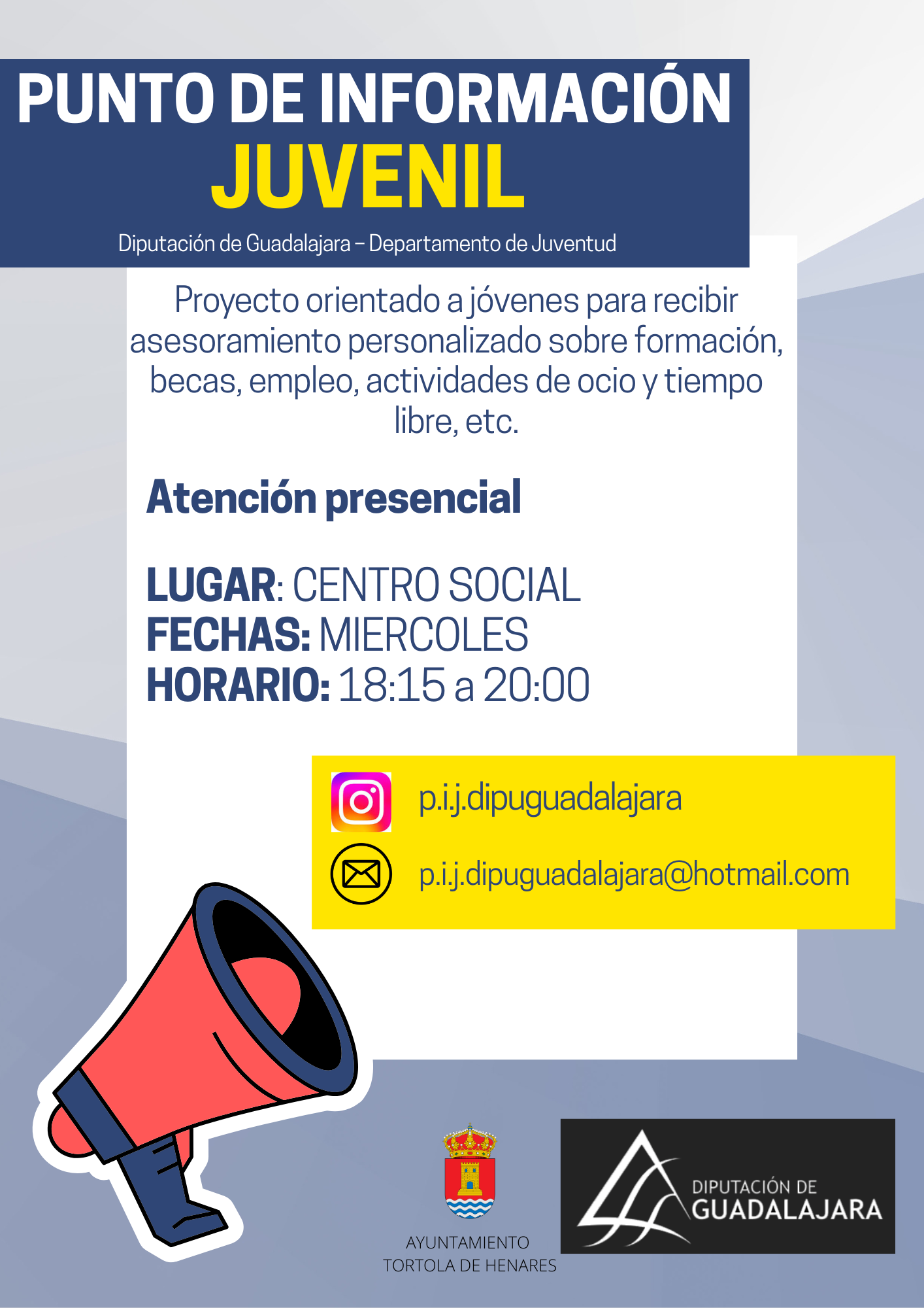 Cartel De Comunicacin Importante Azul Y Amarillo TORTOLA DE HENARES
