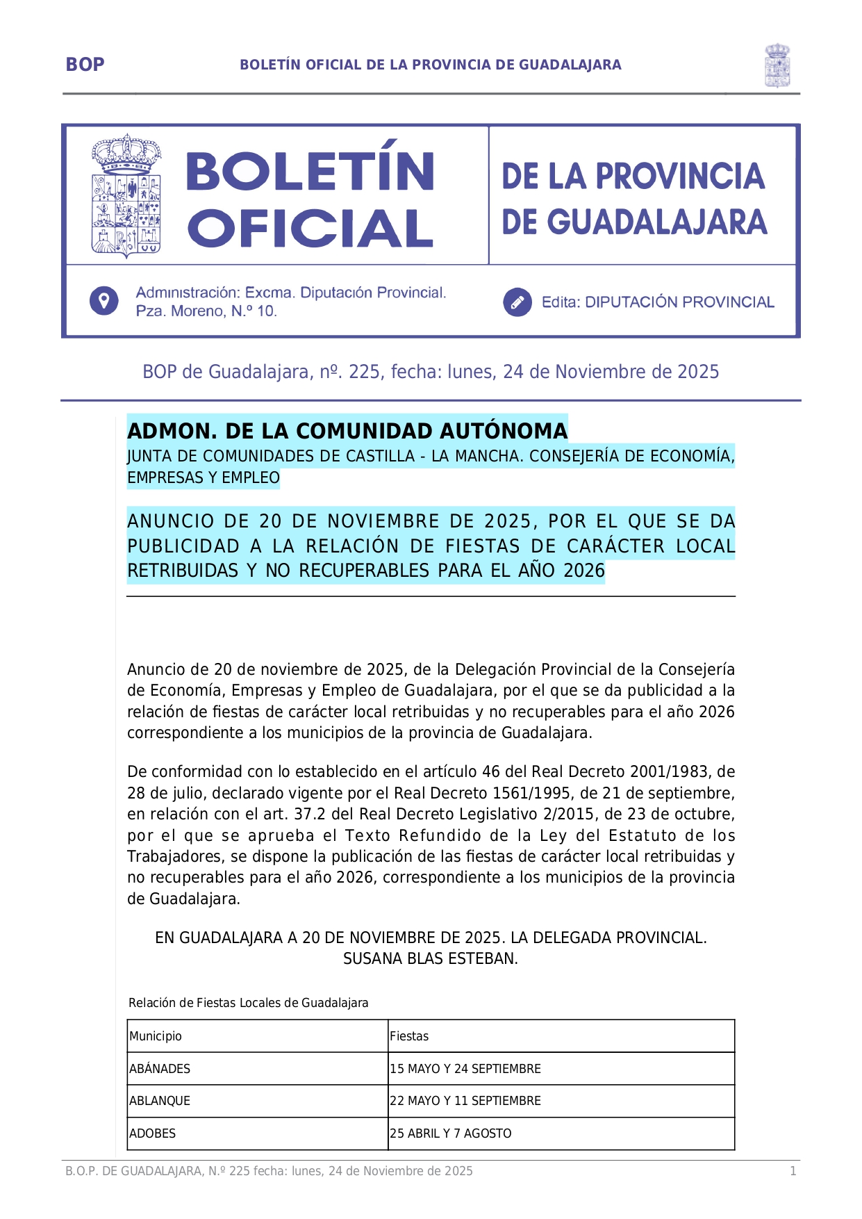 Fiestas Carcter Local Retribuidas No Recuperables 2026 Page001 Fiestas Carcter Local Retribuidas No Recuperables 2026 Page001