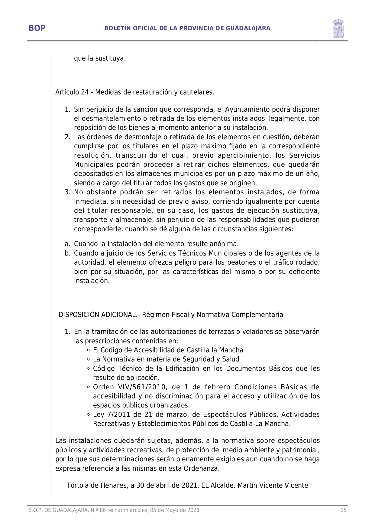 Ordenanza Reguladora Ocupacin Va Pblica Con Terrazas E Instalaciones Complementarias En Hostelera Y Restauracin Page015 Ordenanza Reguladora Ocupacin Va Pblica Con Terrazas E Instalaciones Complementarias En Hostelera Y Restauracin Page015
