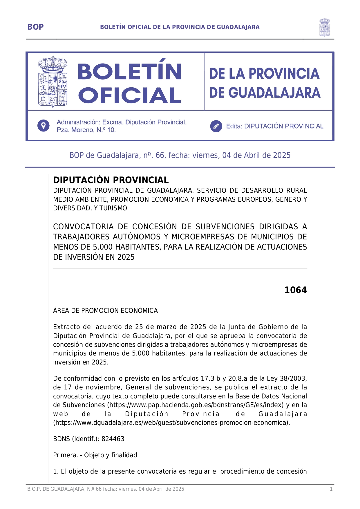 Subvenciones Autnomos Y Microempresas Municipios Menos 5000 Habitantes Para Actuaciones Inversin 2025 Page001 Subvenciones Autnomos Y Microempresas Municipios Menos 5000 Habitantes Para Actuaciones Inversin 2025 Page001